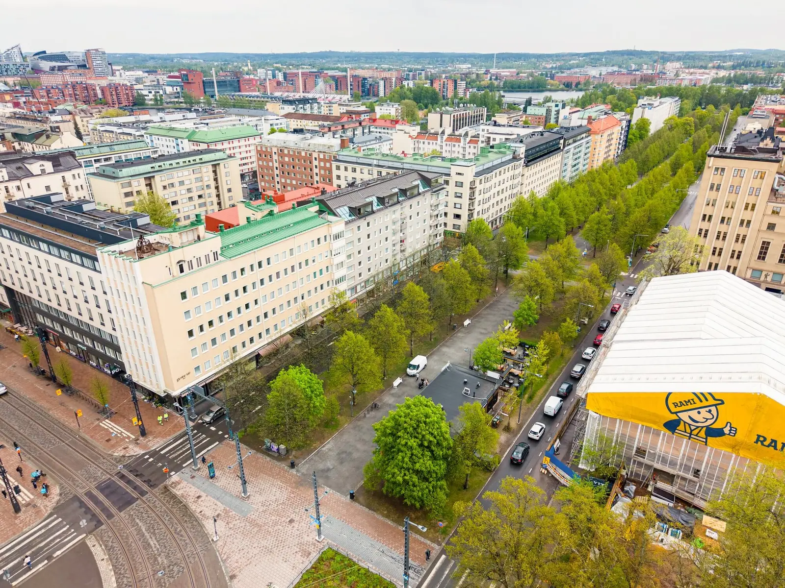 Ilmakuva Tampereen keskustasta