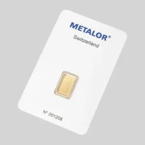 Metalor-kultaharkko 1 g, tuotekuva.