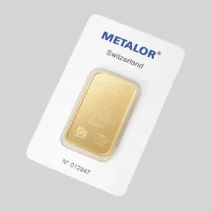 Metalor-kultaharkko 20 g, tuotekuva.