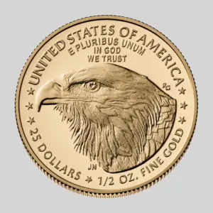 American Eagle -kultakolikko 1/2 oz, tuotekuva.