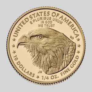 American Eagle -kultakolikko 1/4 oz, tuotekuva.