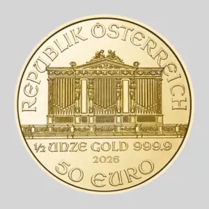 Vienna Philharmonic -kultakolikko 1/2 oz, tuotekuva.