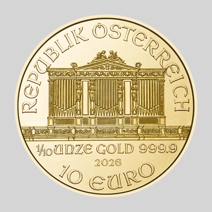 Vienna Philharmonic -kultakolikko 1/10 oz