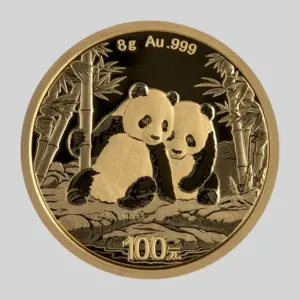 China Panda -kultakolikko 8 g, tuotekuva.